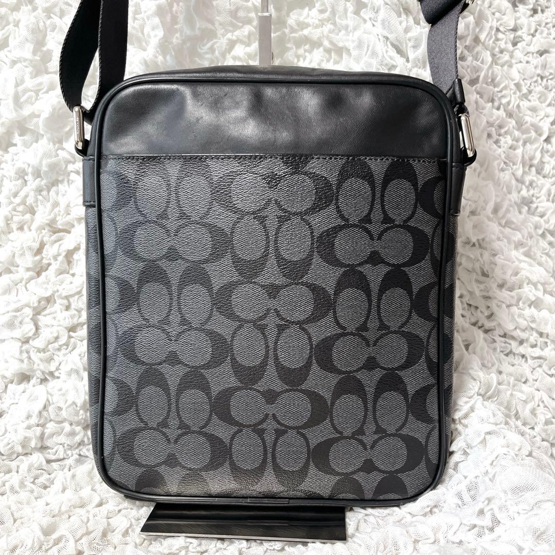 美品✨COACH コーチ シグネチャー フライトバッグ クロスボディ 斜め掛け