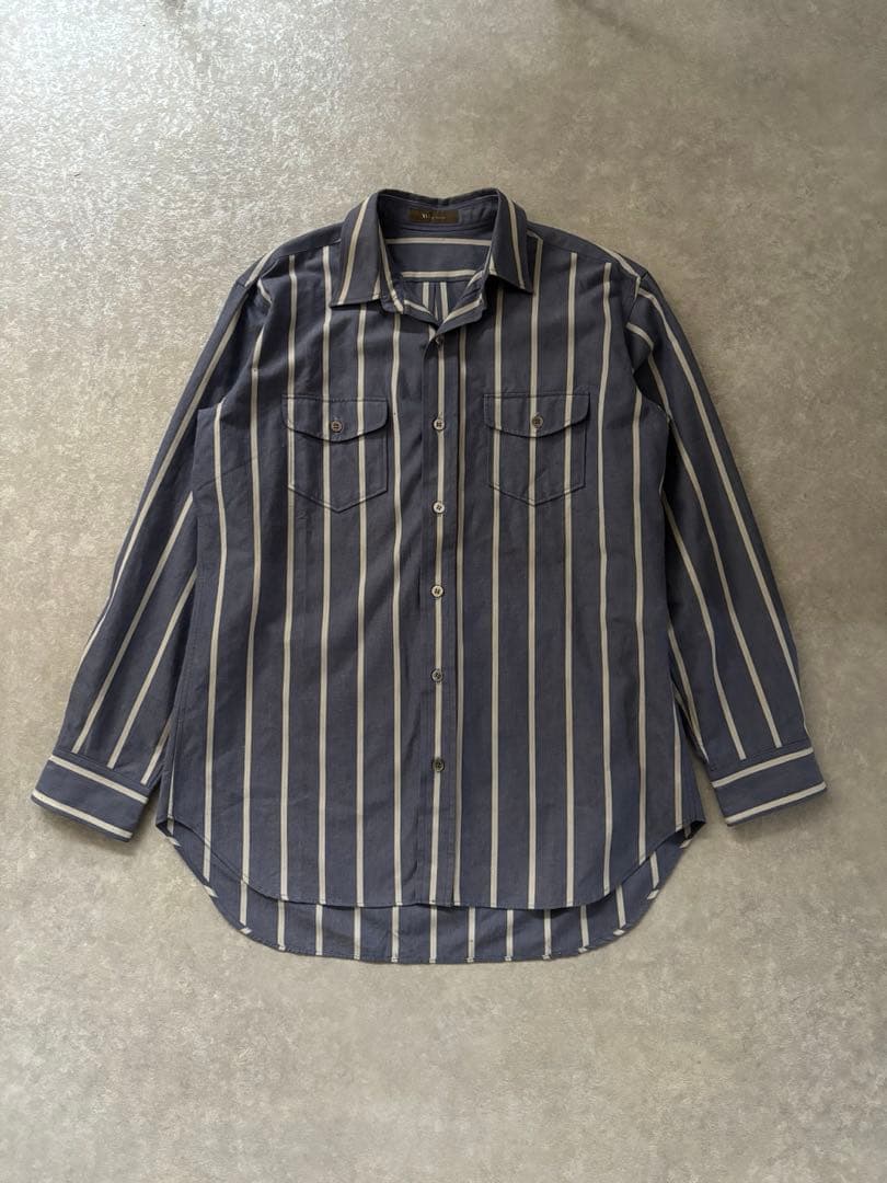 y's for men 90s 茶タグ vintageストライプ シャツ