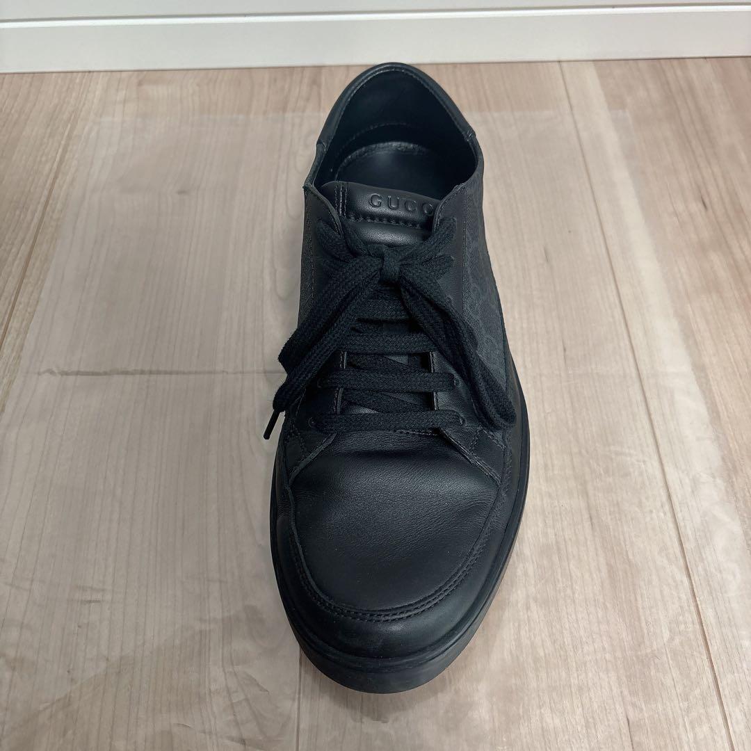 GUCCI グッチ スニーカー GGシグネチャー レザー 黒 6