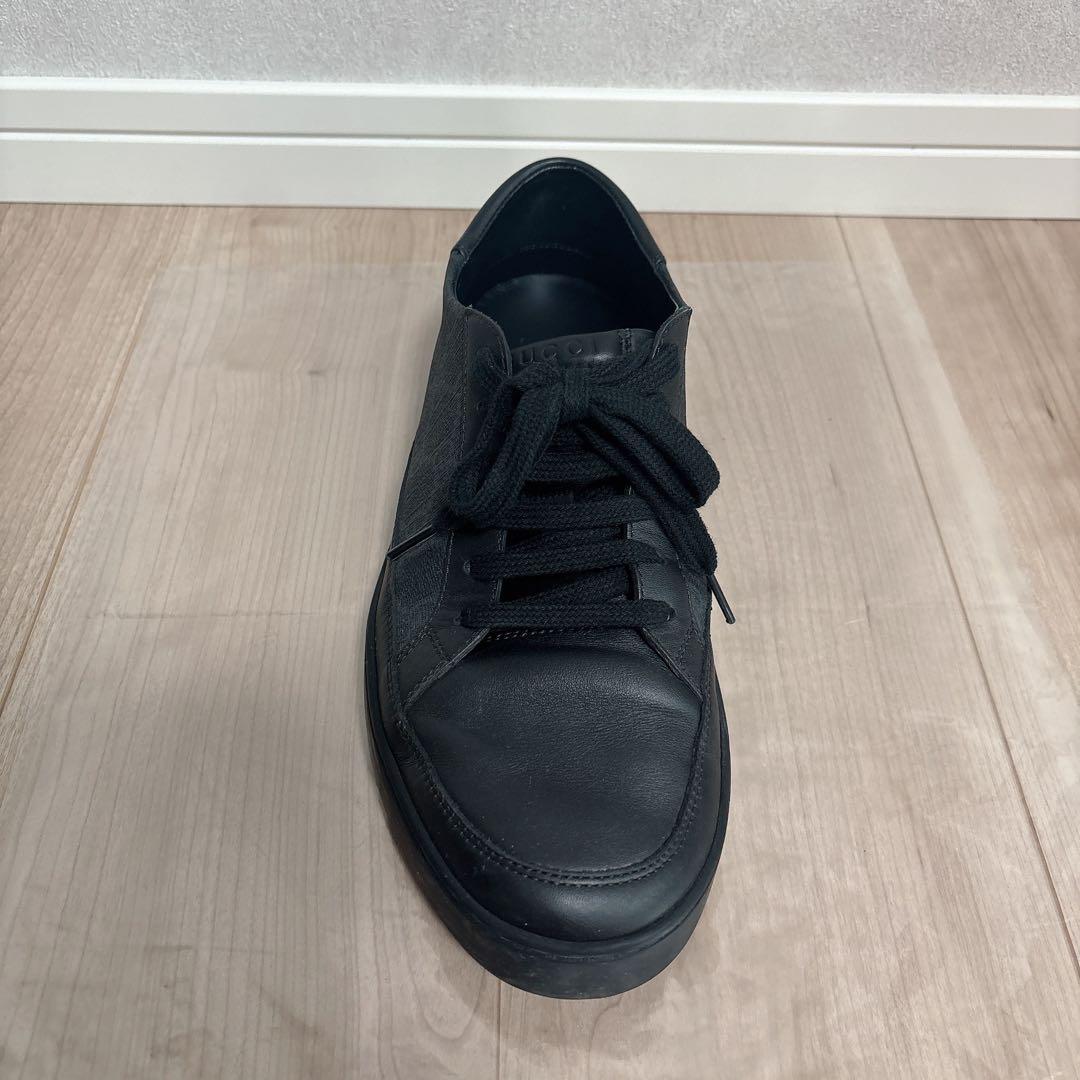 GUCCI グッチ スニーカー GGシグネチャー レザー 黒 6