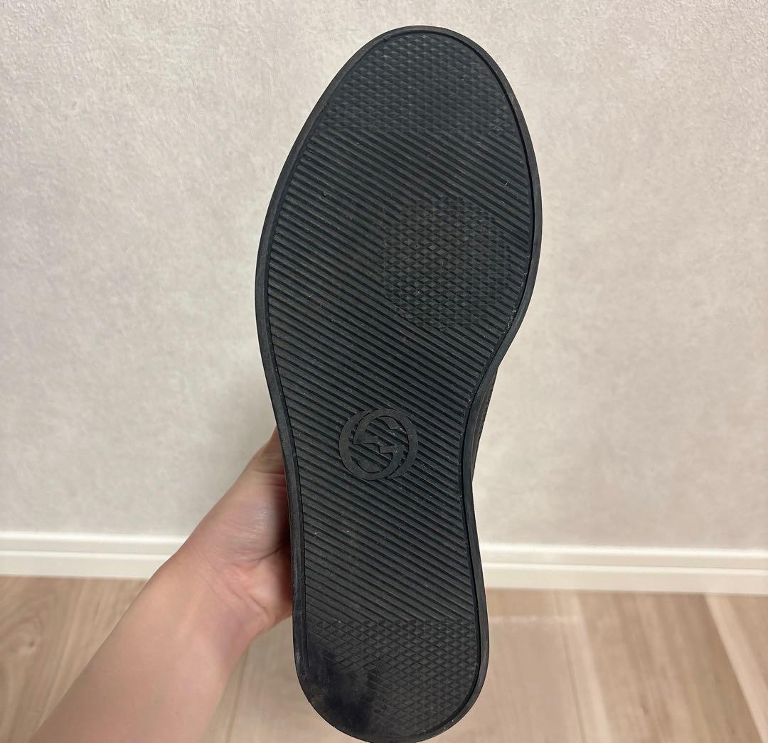 GUCCI グッチ スニーカー GGシグネチャー レザー 黒 6