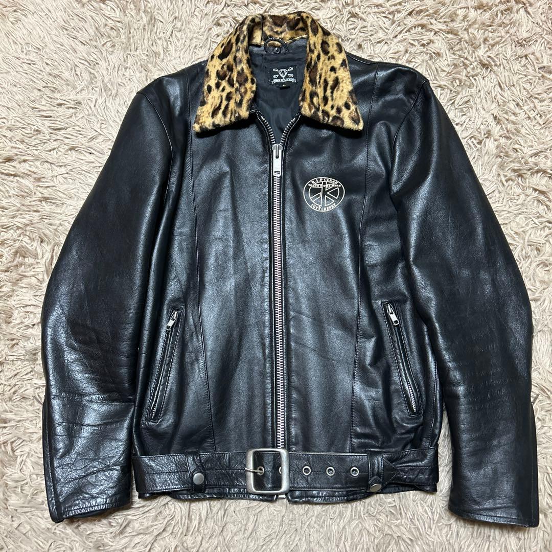 反*内様 リップクリアーレザーライダースL666パンクバウンティーハンターral