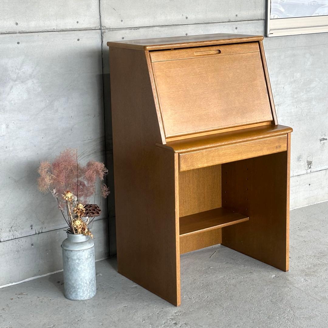 ✦90s✦ 日本製 浜本工芸ライティングビューローA 収 納デスク 木製レトロ