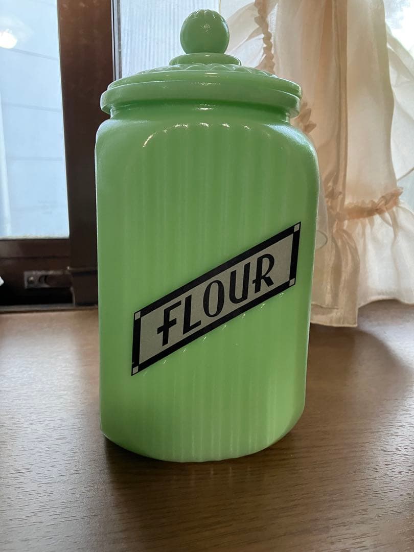 ファイヤーキング調　ジェダイグリーン FLour保存容器　キャニスター