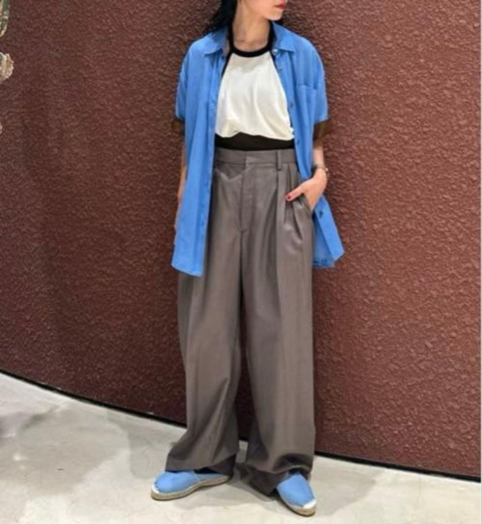 yu2025春夏6（ROKU）スケ ショートスリーブ シャツ