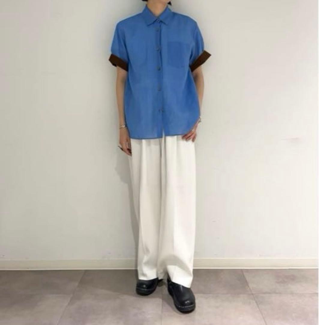 yu2025春夏6（ROKU）スケ ショートスリーブ シャツ