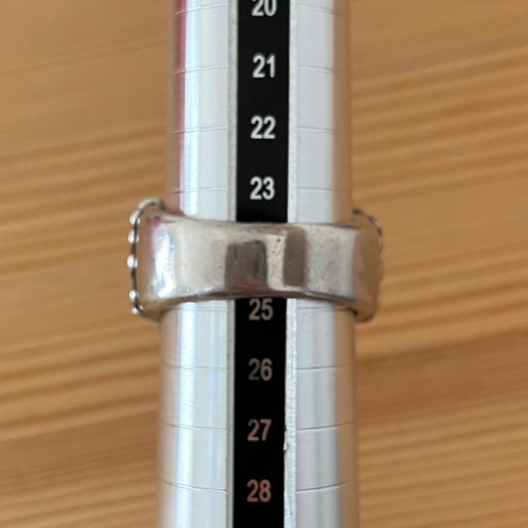 34g シルバー925 Three Wise Skall トリプル スカルリング