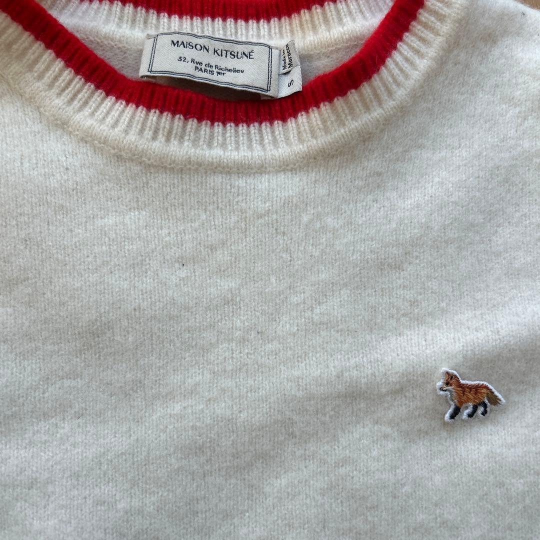【美品】MAISON KITSUNÉ ホワイトセーター Sサイズ