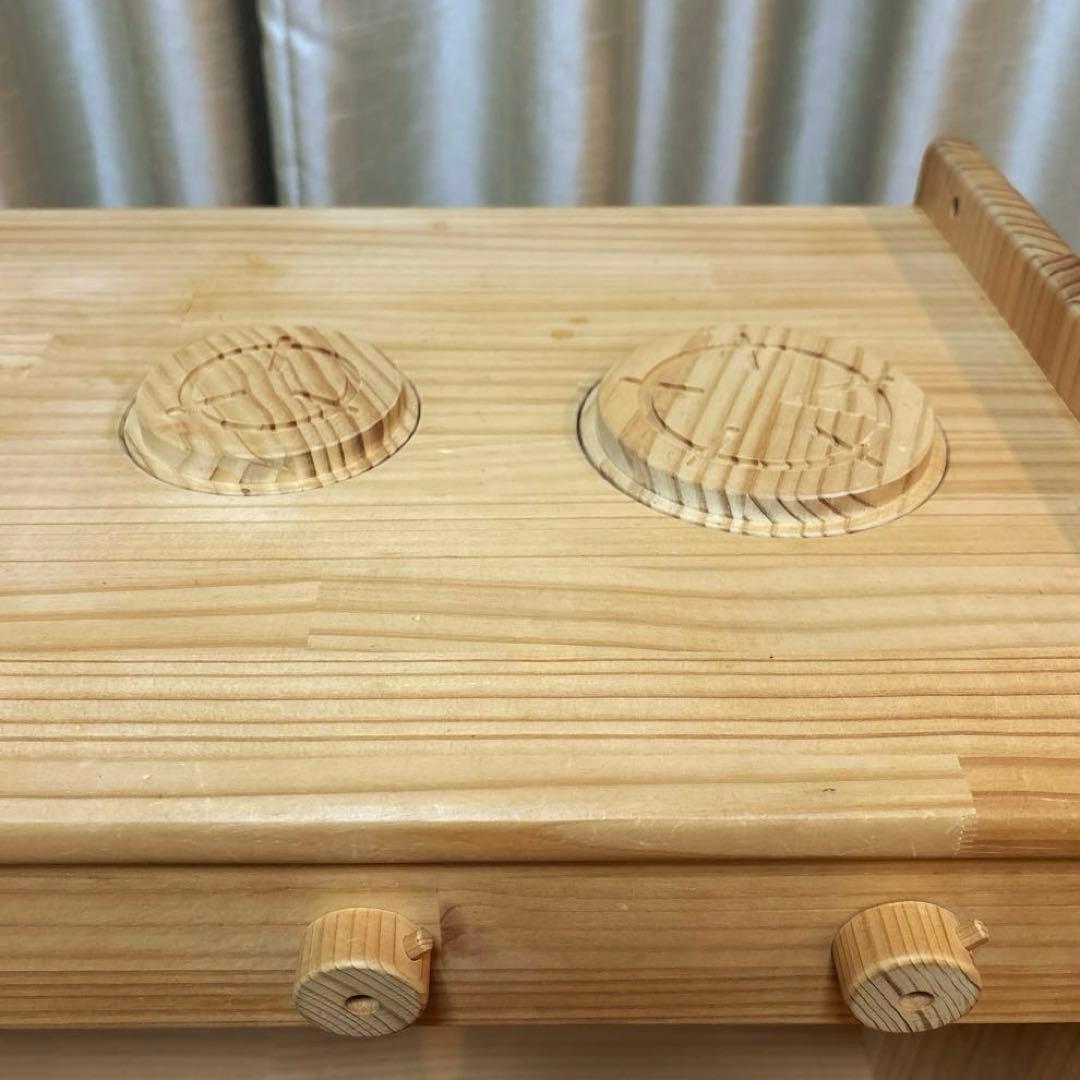 木遊舎 おままごとキッチン デスク 2way 木のおもちゃ　子ども机