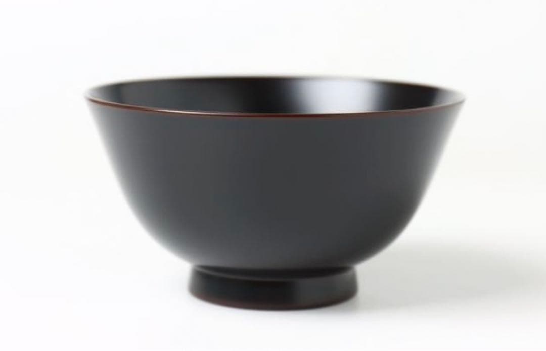 あさがお飯椀　佐々木暢子　溜