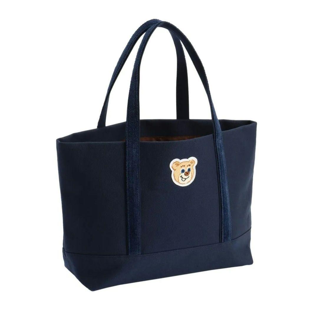 ラブラリー フェイラー オールドテディ ワッペン トートバッグ L ネイビー