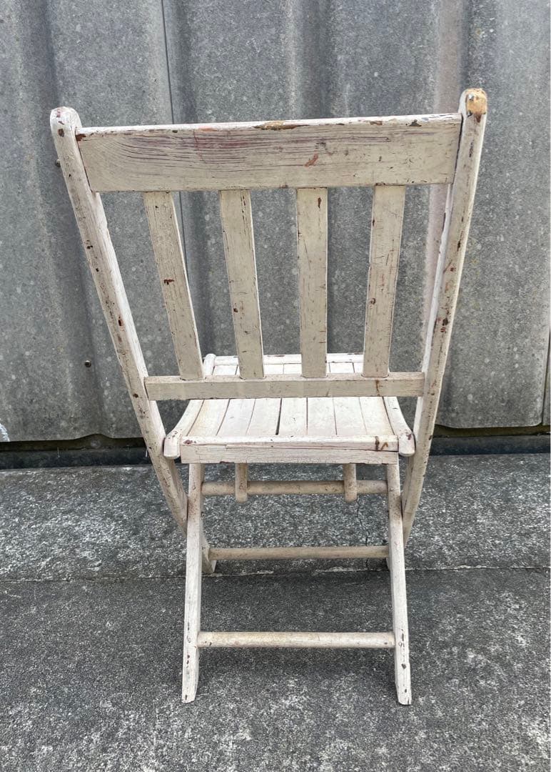 ビンテージ/フォールディングチェア/チェア/椅子/ナチュラルカラー/ホワイト
