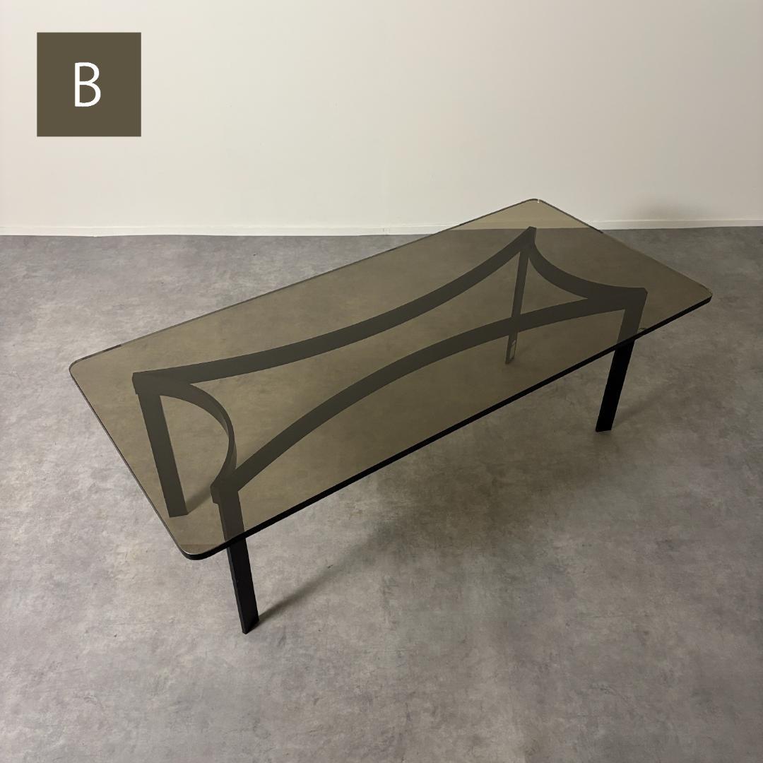 ヴィンテージ　ガラストップ　センターテーブル【B】