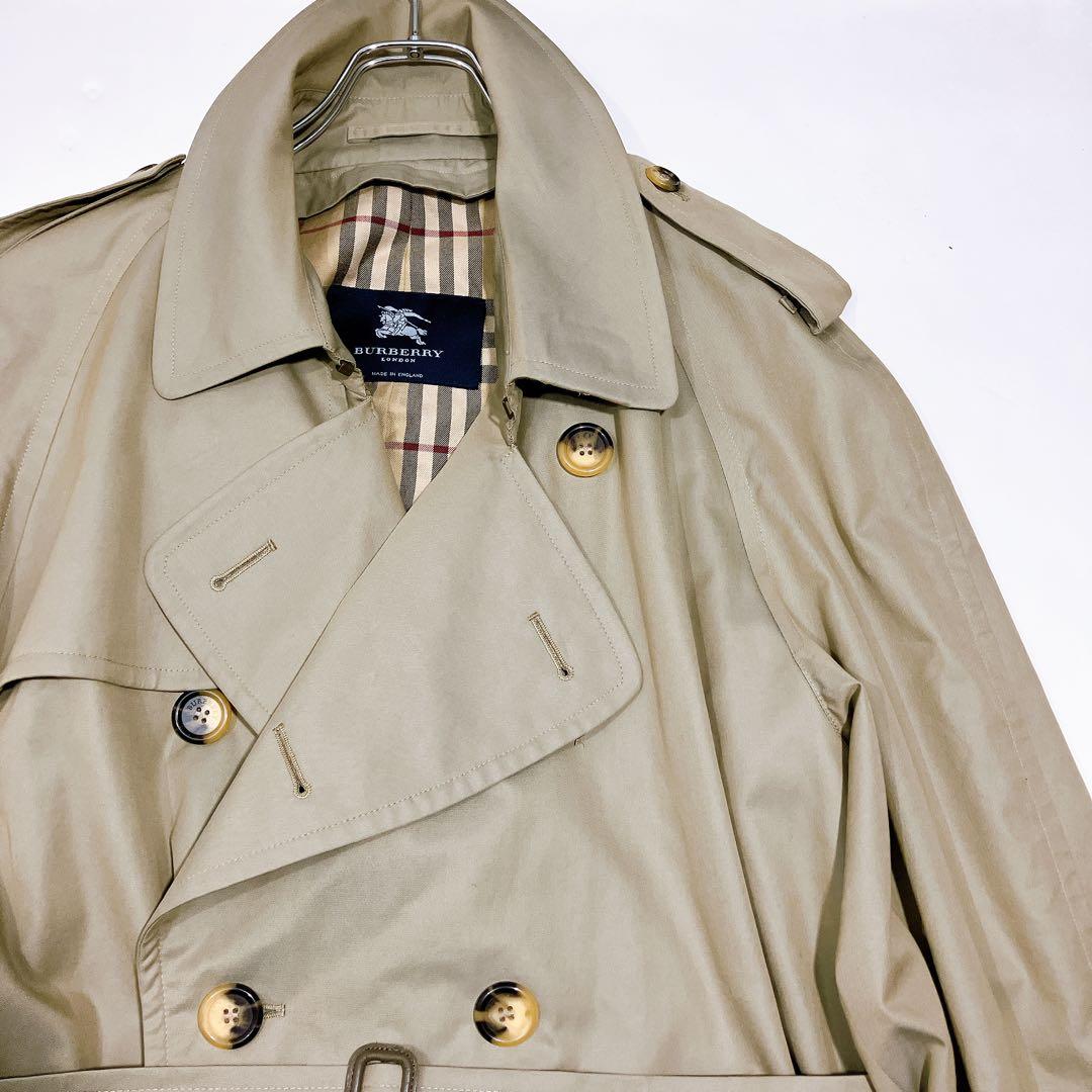 【専用品バーバリーロンドン　ダブル　ロングトレンチコート　XL相当　英国製　ノバ