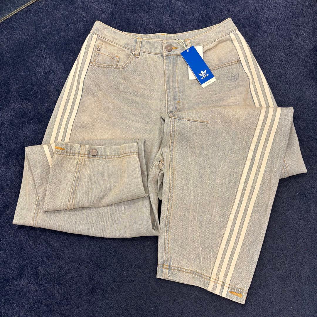 新品24⭐️ADILENIUM バナナフィット ブルー ウォッシュドデニムパンツ