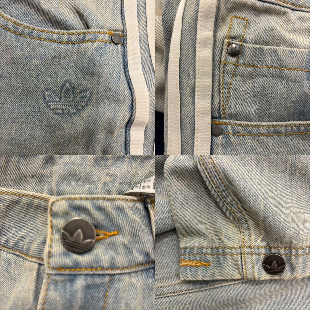 新品24⭐️ADILENIUM バナナフィット ブルー ウォッシュドデニムパンツ