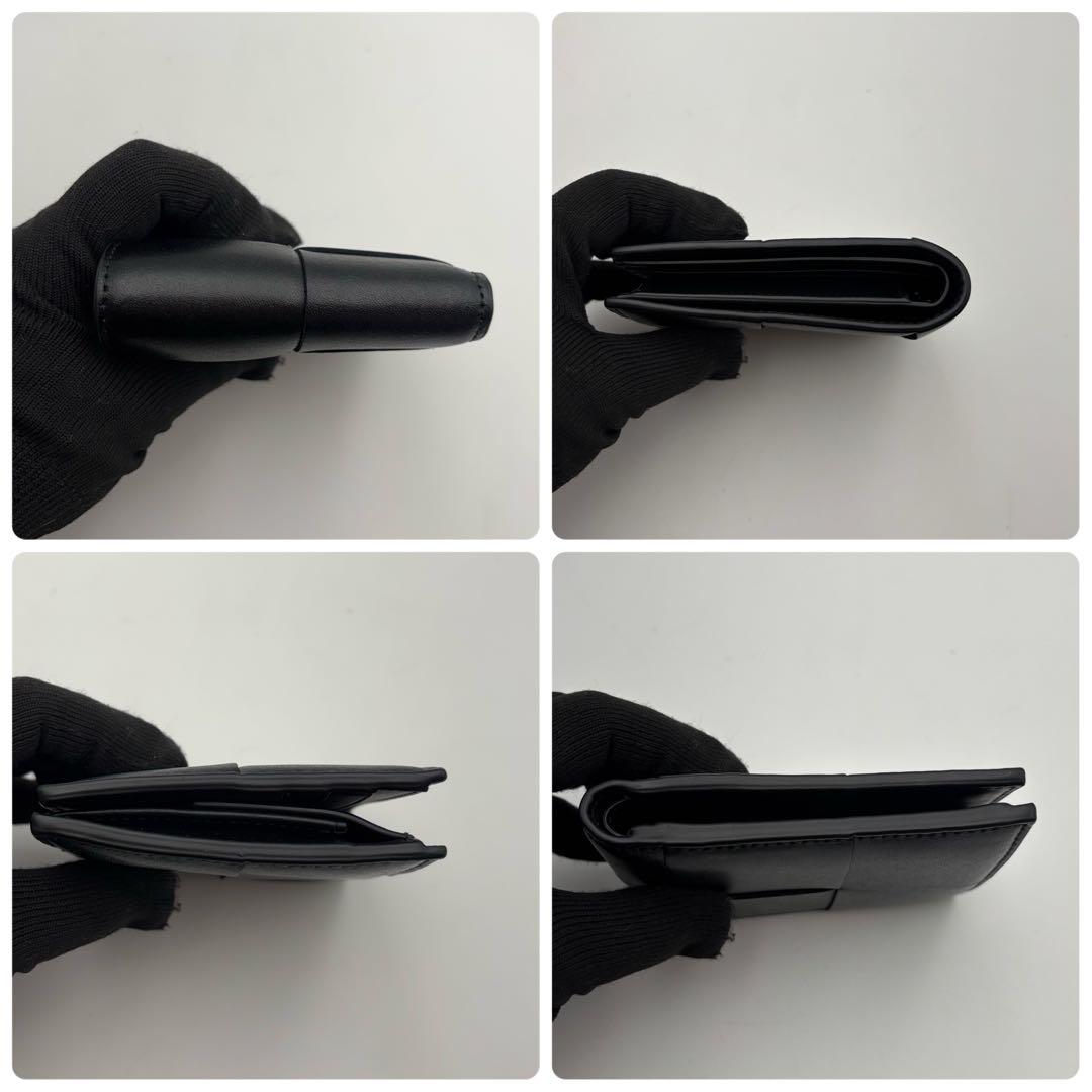 ✨極極美品　ボッテガ　二つ折り　カセット　小銭入れ　ブラック　RFID