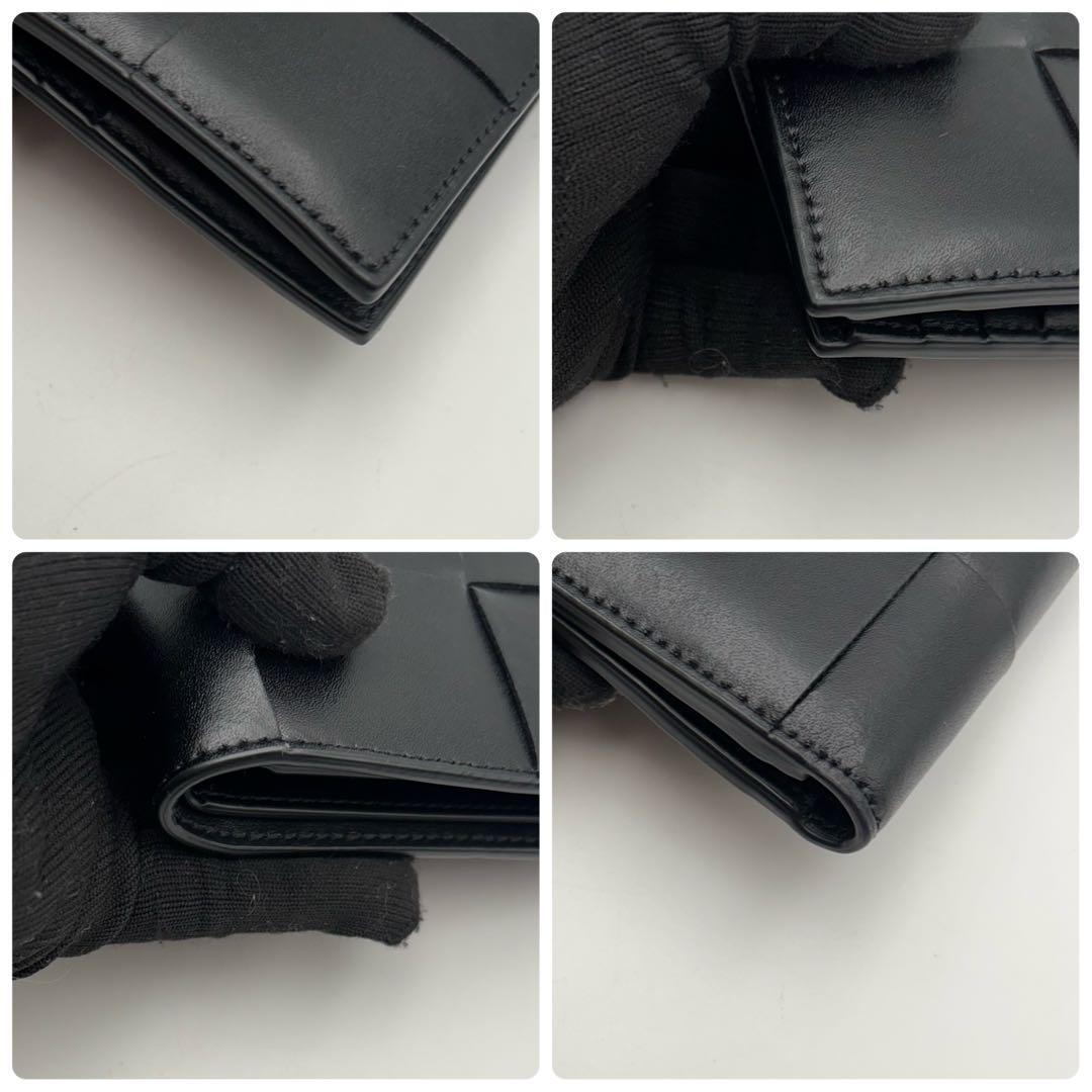 ✨極極美品　ボッテガ　二つ折り　カセット　小銭入れ　ブラック　RFID