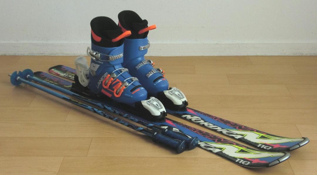 ■■12月・1月限定■送料無料■子供用スキーフルセット■板110/靴21.5■■