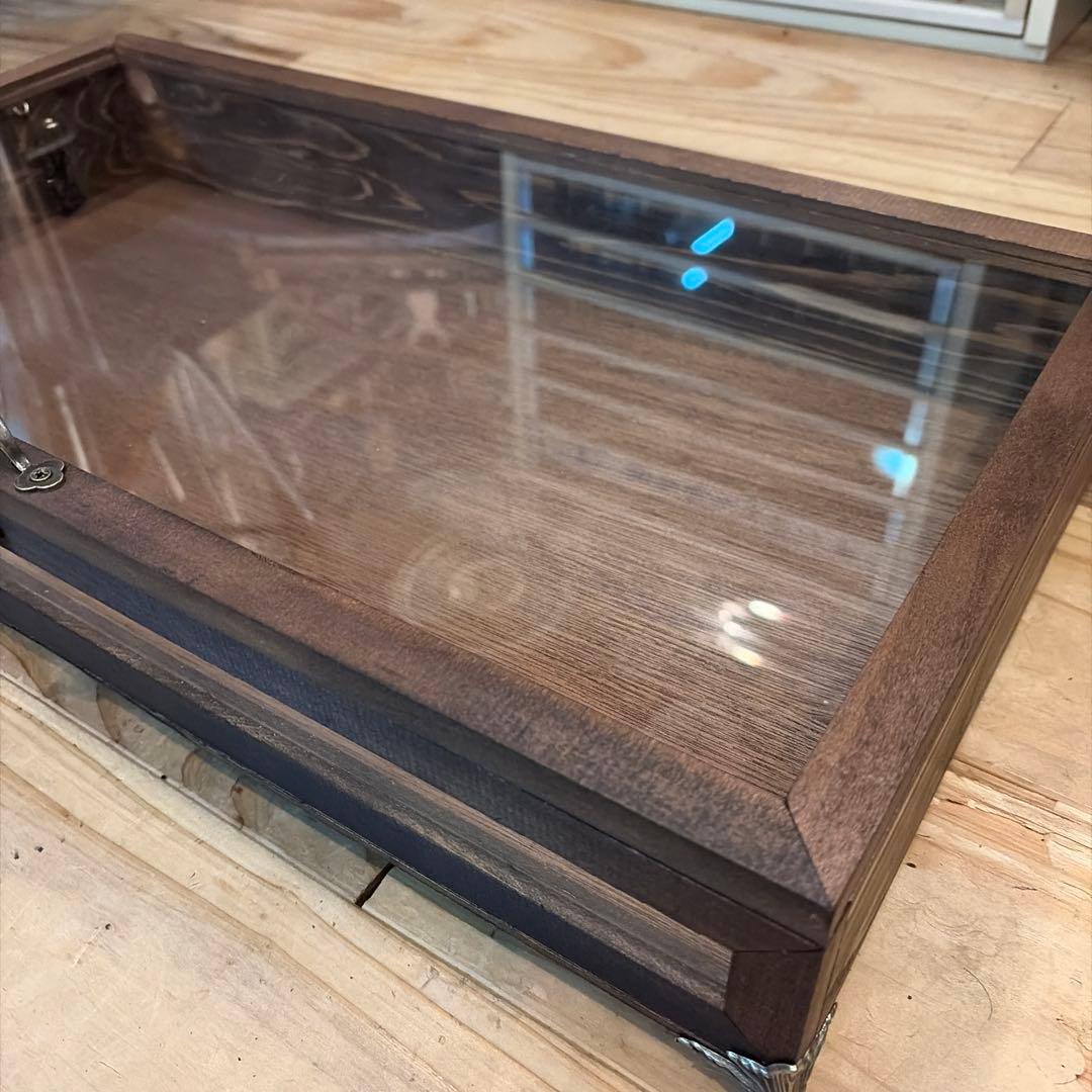 横長木製ガラスケース