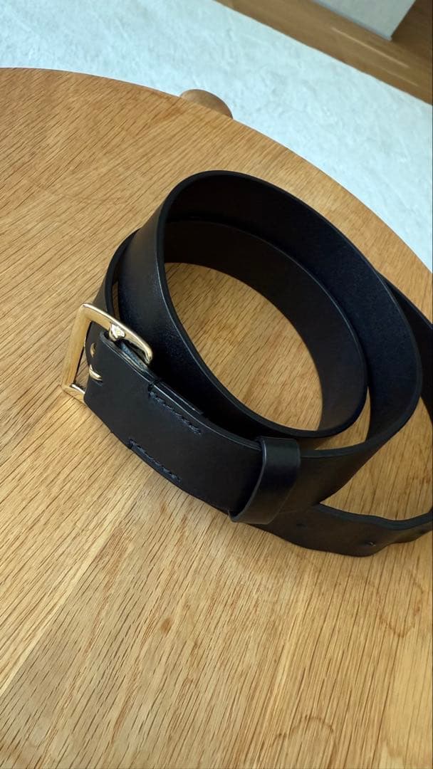小物 LEATHER SQUARE BUCKLE BELT
