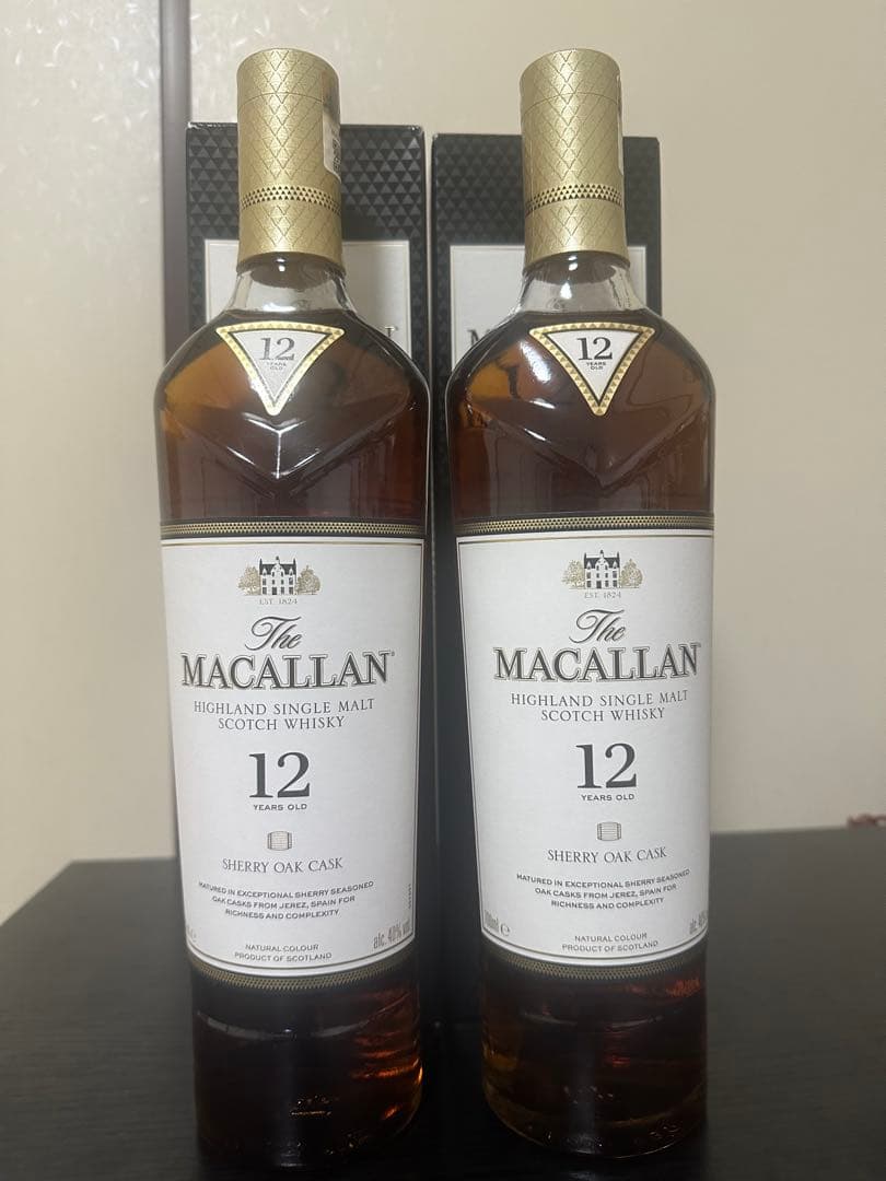 マッカラン12年シェリー　箱ダメージあり2本セット