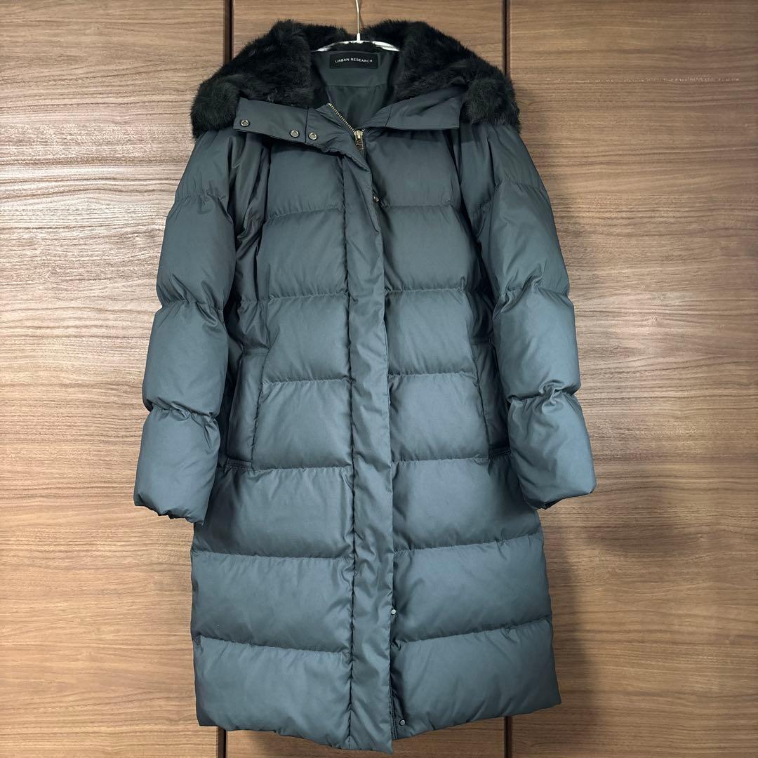 nmh∞⭐︎アーバンリサーチ ラビットフードストレッチロングダウン