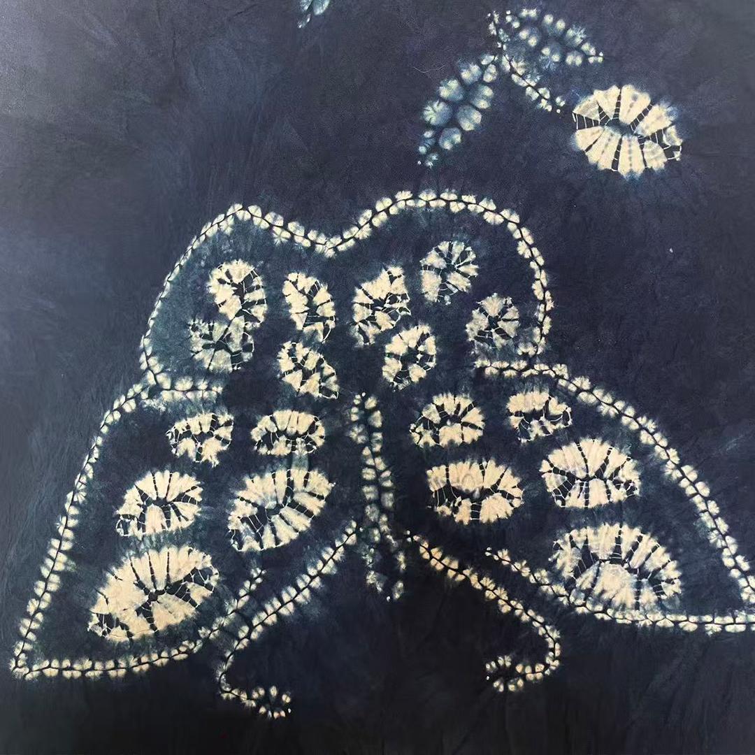手染め 藍染 布 生地 手絞り 一点物 インテリア 雑貨用 テーブルクロス