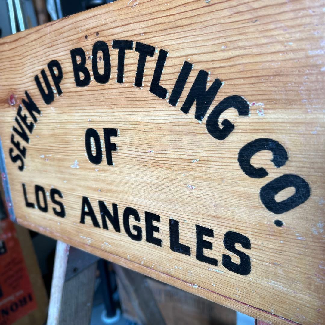 【訳あり】U.S.A ヴィンテージ 7up 木箱 セブンアップ ウッドボックス