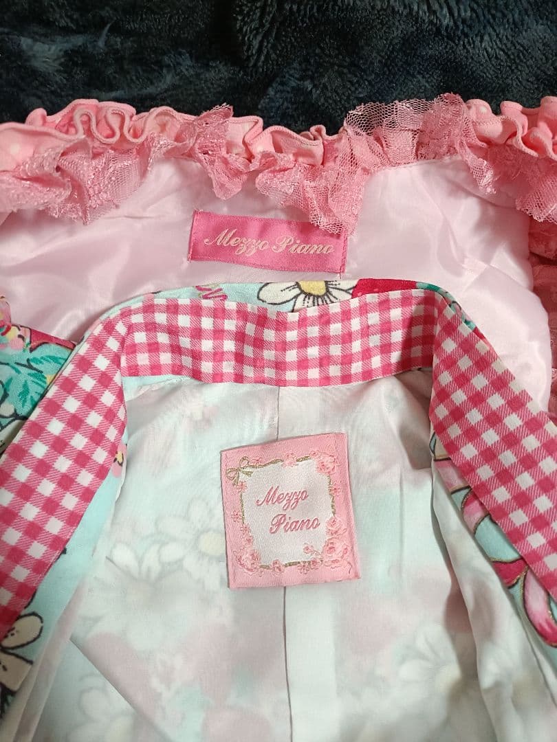 mezzopiano メゾピアノ　3歳　七五三　着物　被布セット　いちご　y2k