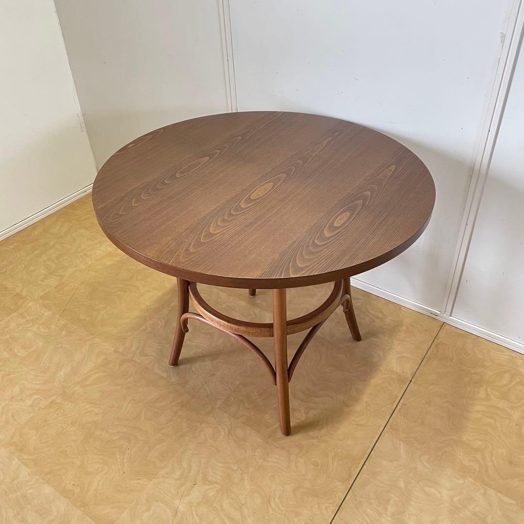 フランスベッド TON ダイニングテーブル 丸テーブル 曲木 アンティーク