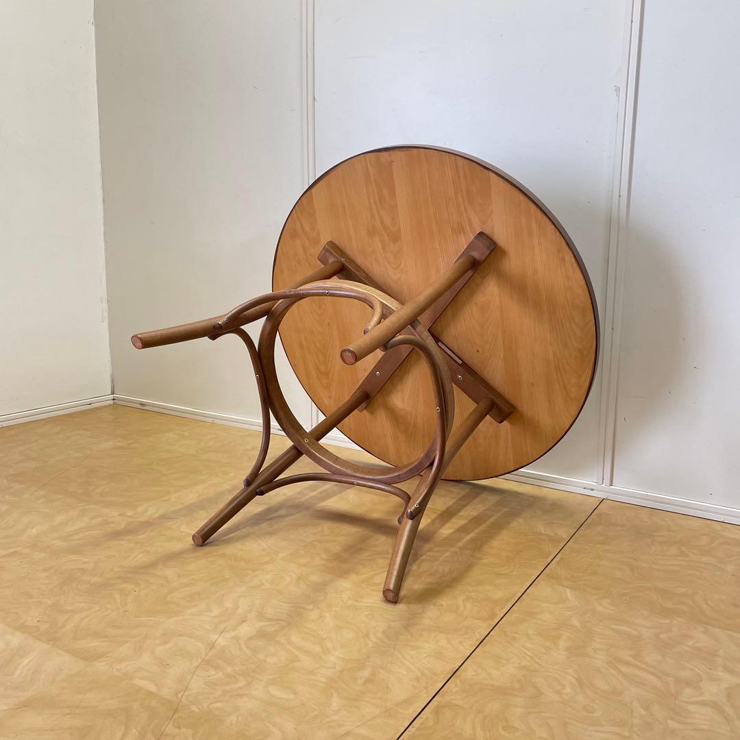 フランスベッド TON ダイニングテーブル 丸テーブル 曲木 アンティーク