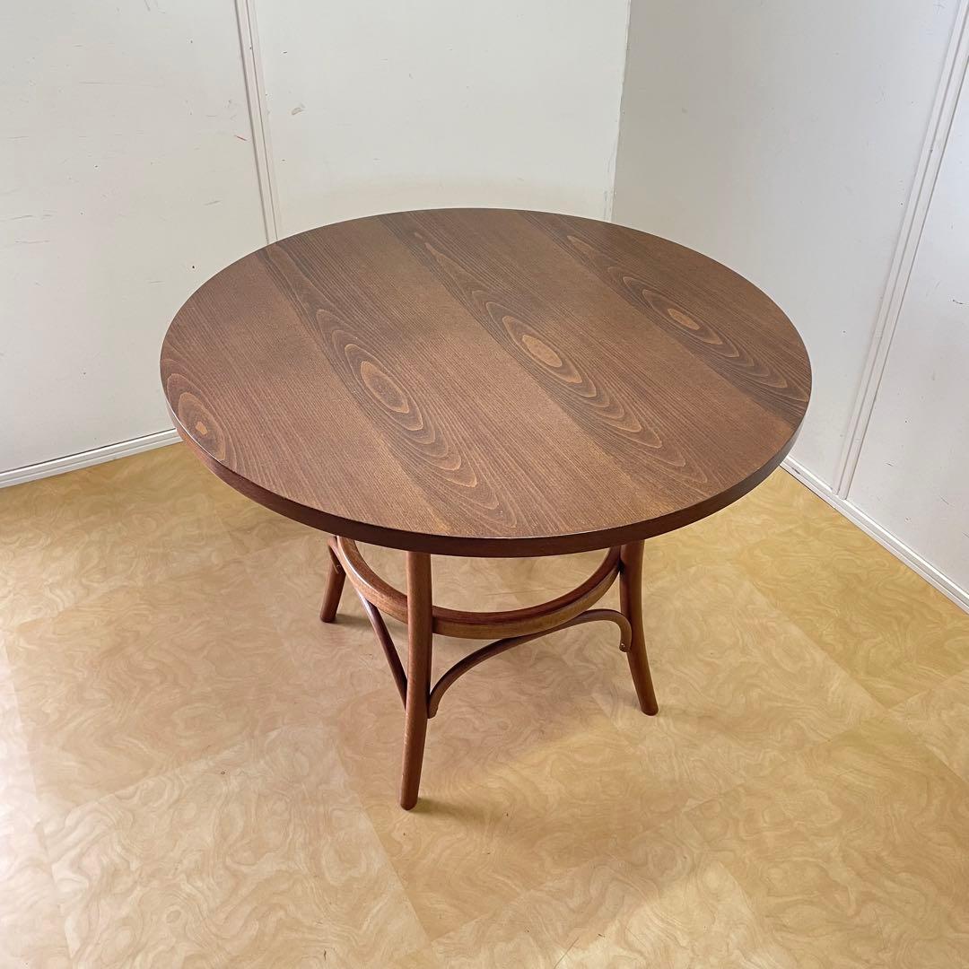 フランスベッド TON ダイニングテーブル 丸テーブル 曲木 アンティーク