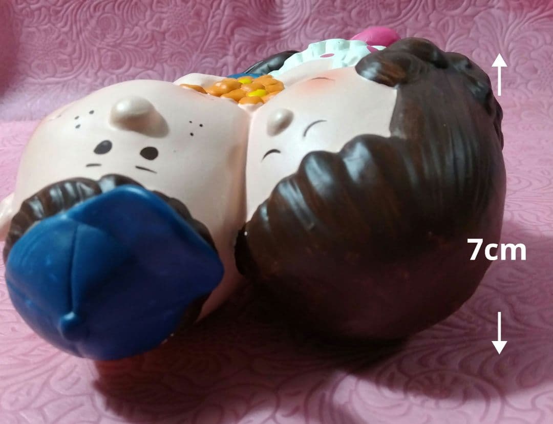 【昭和レトロ】未使用♥ほのぼの君&おとめちゃん貯金箱（日本製）…佃公彦 貯金箱