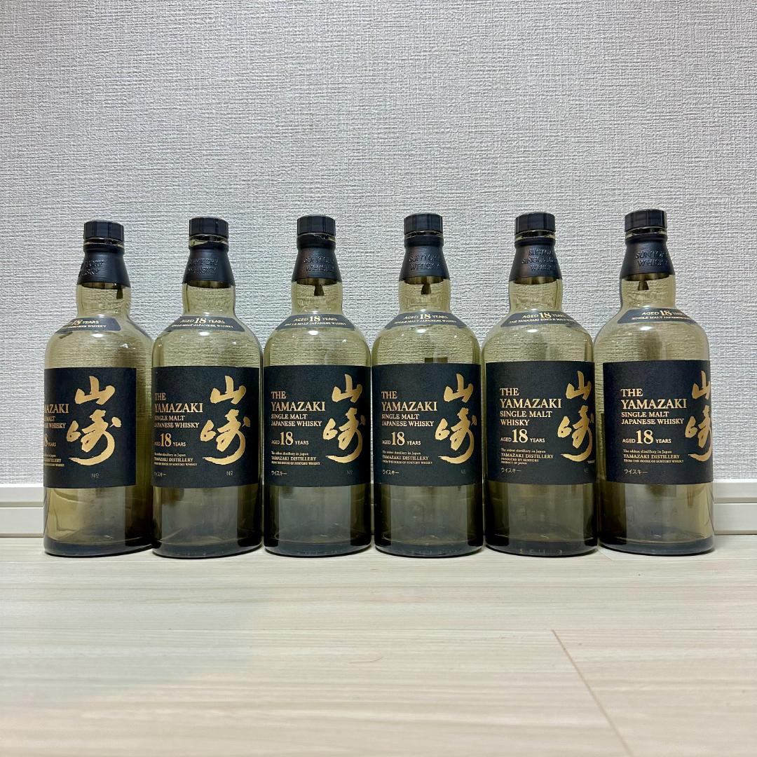 【空瓶】サントリー　山崎18年　700ml　6本セット