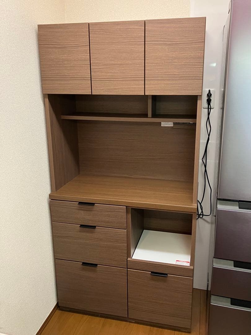 ニトリ キッチンボード食器棚 エトナ ミドルブラウン 送料込み即日発送