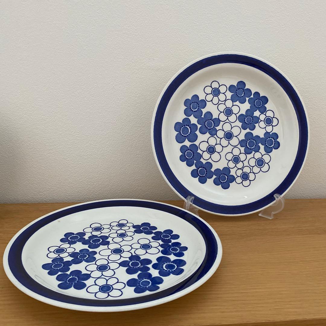 ①ロールストランド 希少　アネモン プレート 24cm 2枚セット