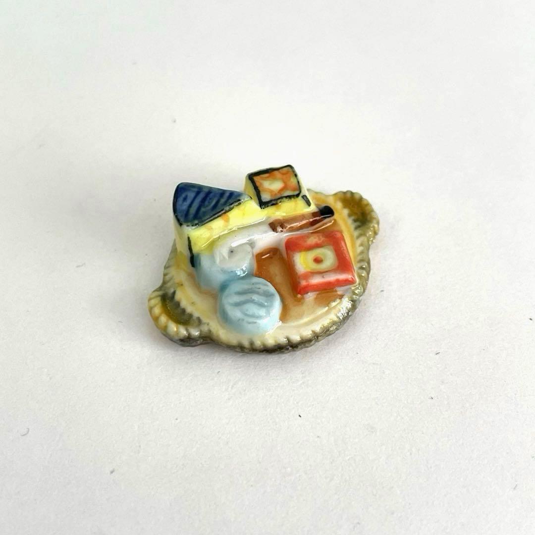 フランスのマルシェ　レア　ヴィンテージ　フェーブ　フランス　パニエ　ミニチュア