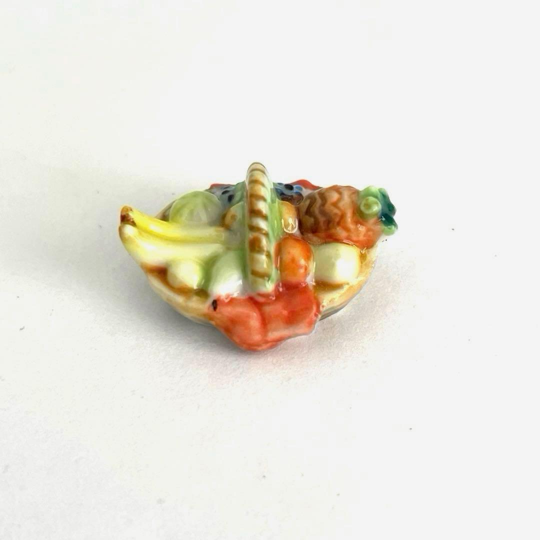 フランスのマルシェ　レア　ヴィンテージ　フェーブ　フランス　パニエ　ミニチュア