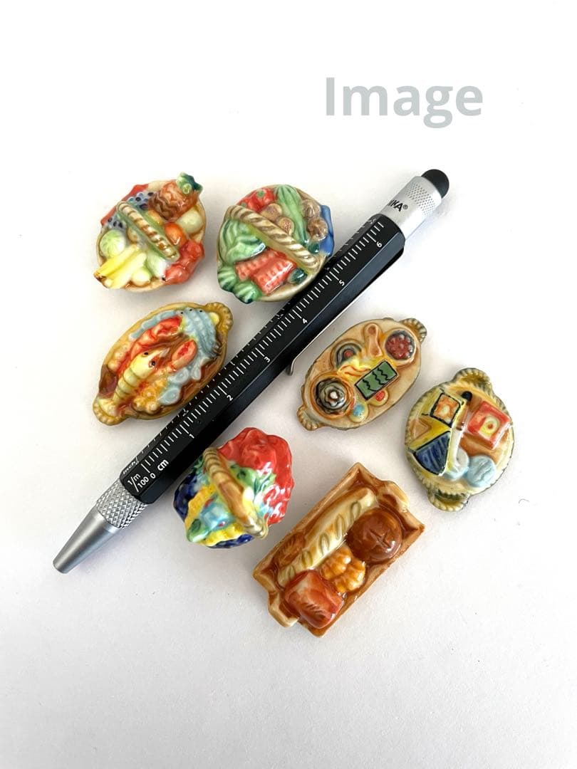 フランスのマルシェ　レア　ヴィンテージ　フェーブ　フランス　パニエ　ミニチュア