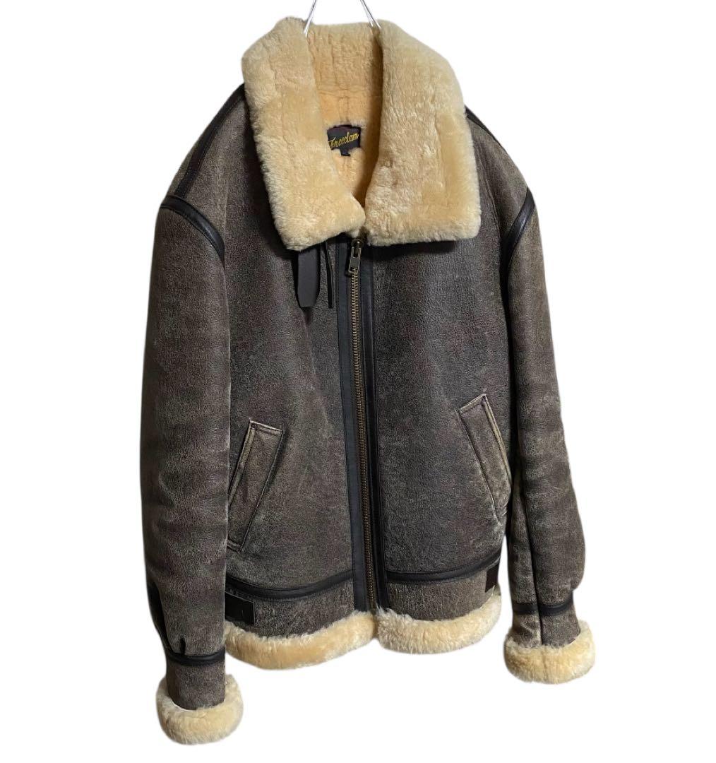 【美品】freedom B-3 ムートンフライトジャケット メンズ