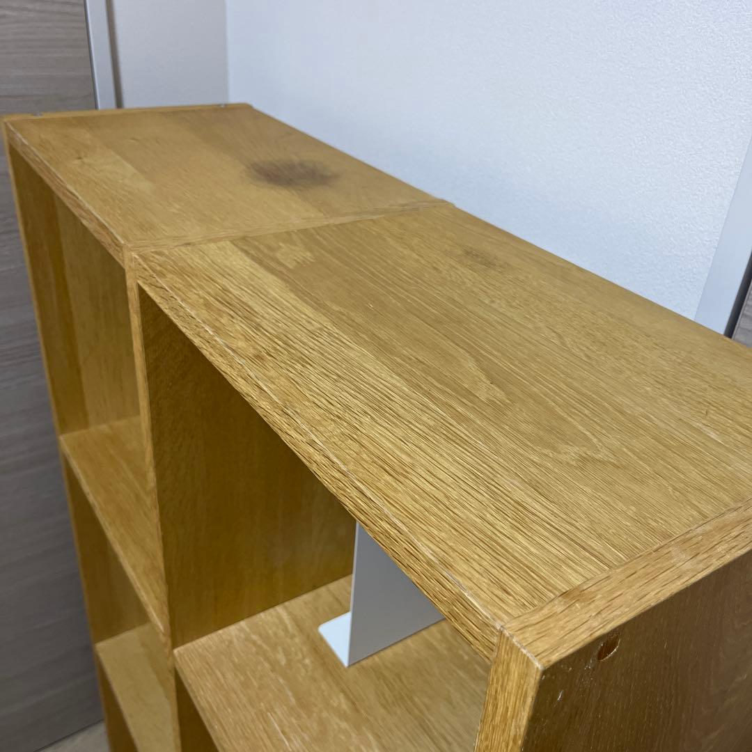 無印良品　スタッキングシェルフ　【ブックエンド付き】　2列×3段