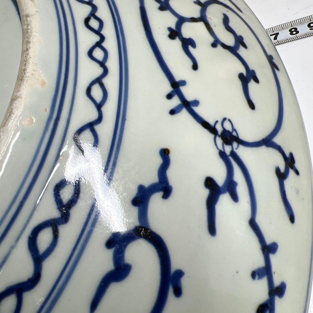 専用　古伊万里　蛸唐草大皿　幅約45cm 東K 8-0202④ タサユサ