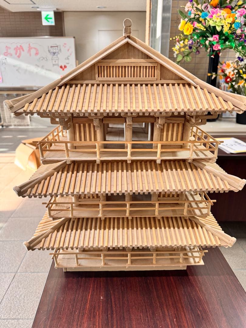 木製三階建て伝統的置物