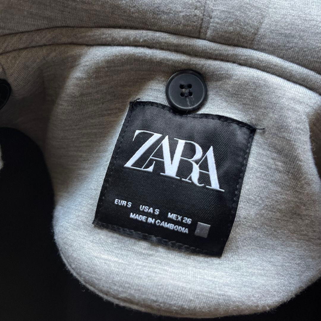 極美品　ZARA　チェスターコート　デタッチャブルフード コントラスト