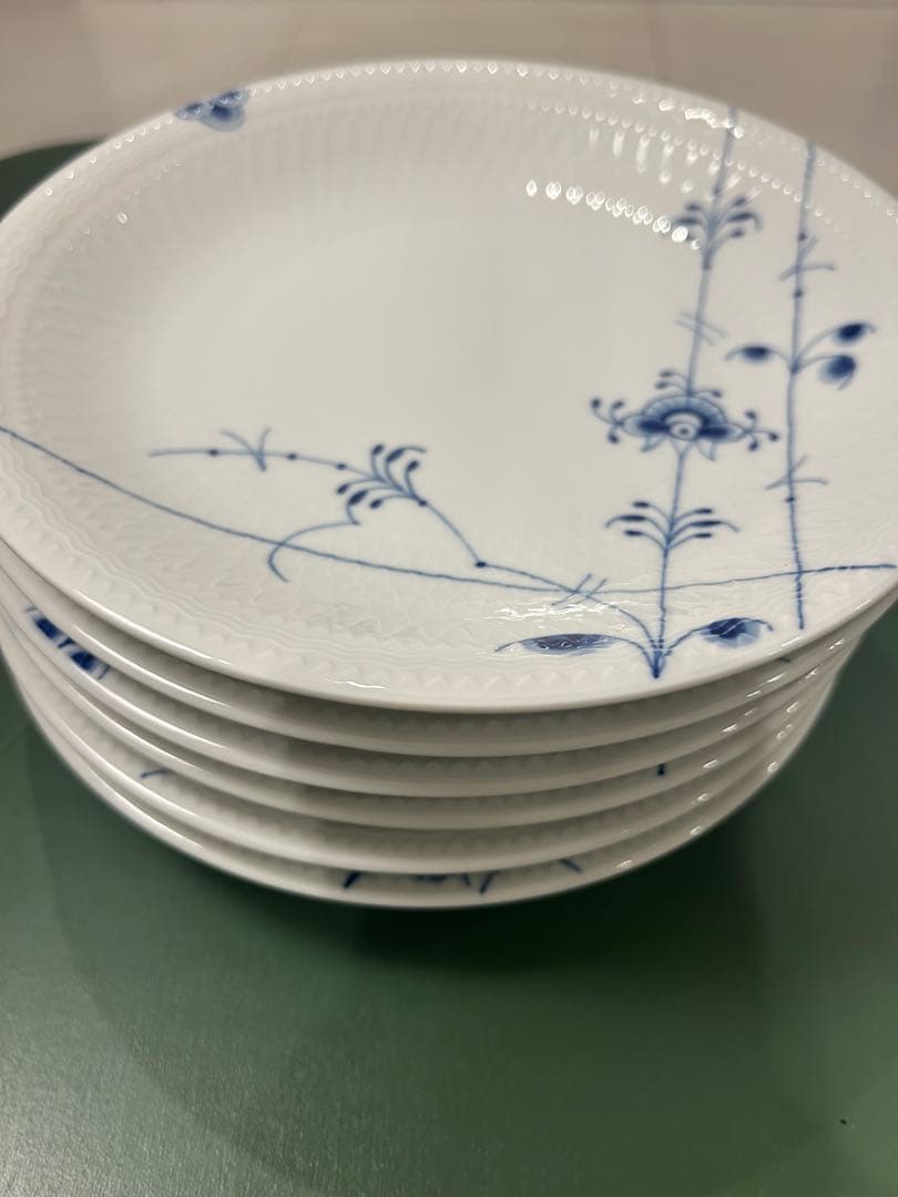 ロイヤルコペンハーゲン ブルーパルメッテ プレート 20cm 6枚セット 美品