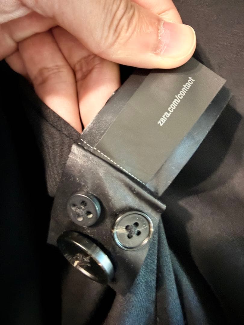 【未使用】ZARA ウール混オーバーサイズ ダブルブレストコート 黒 Mサイズ