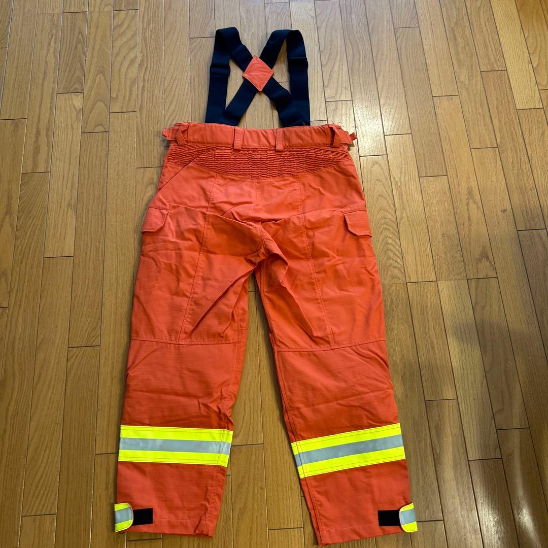 超希少デサント　オレンジ防火服ズボンLLサイズ　消防服