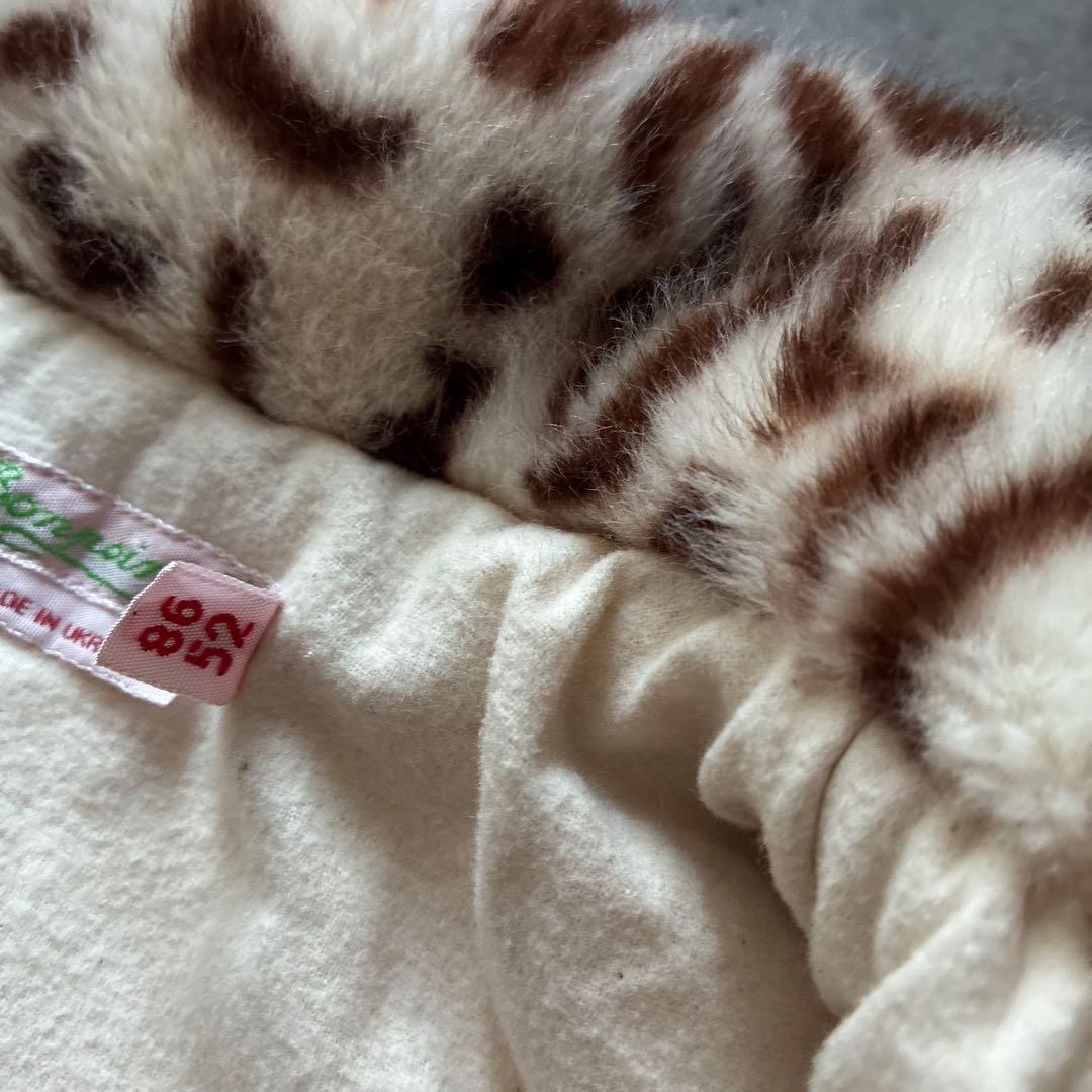 Bonpoint ヒョウ柄ファーコート ボンポワン　ファーコート