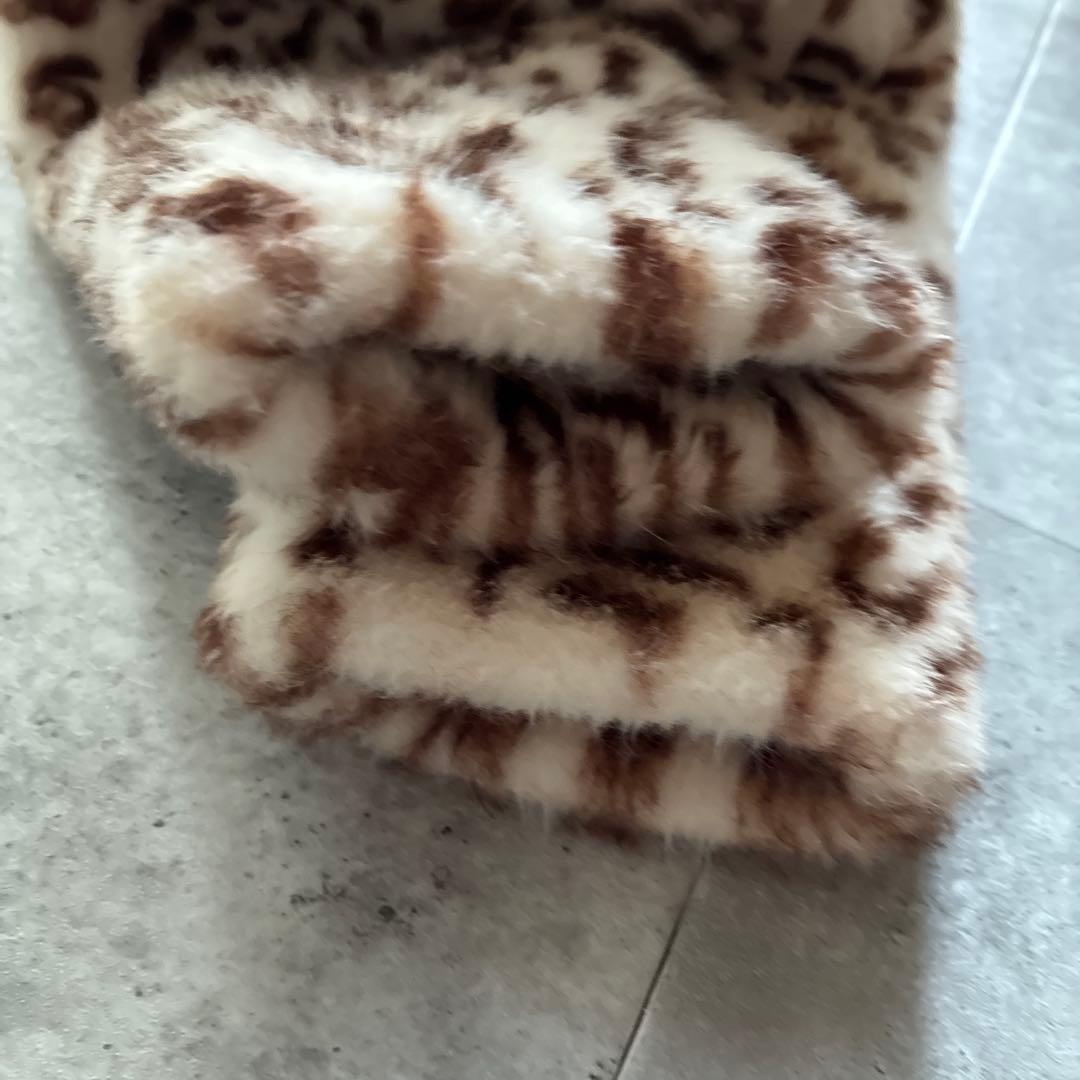 Bonpoint ヒョウ柄ファーコート ボンポワン　ファーコート